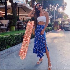 ZARA PRINTED FLORAL SKIRT